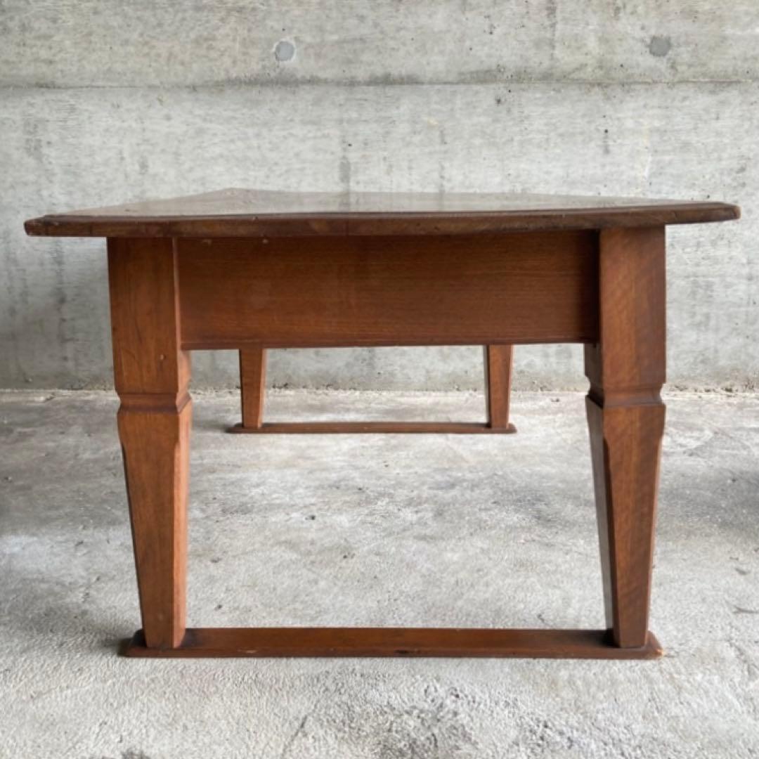 古い味のある文机 座卓 テーブル 引き出し 木製 和風 家具 古道具 レトロ