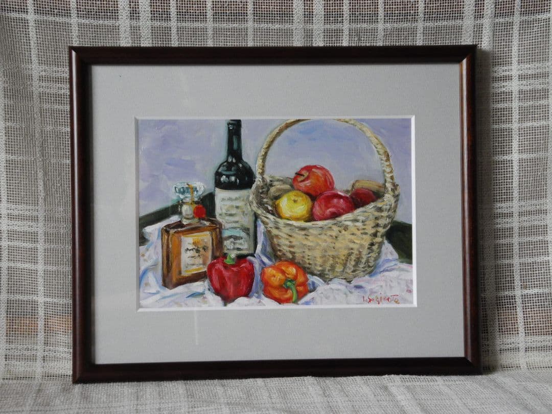 洋酒のある静物画