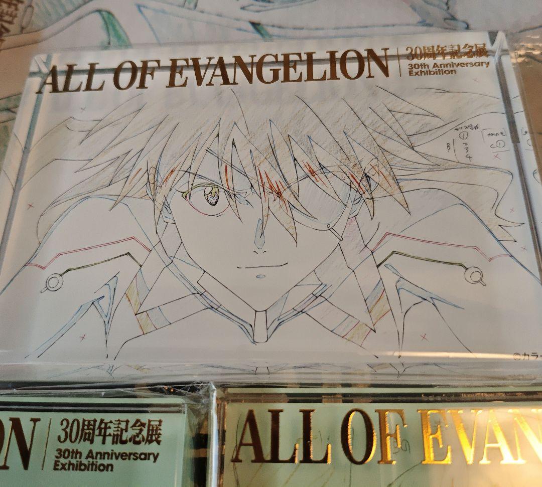30周年　ALL OF EVANGELIONアクリルブロック　アスカ 3點セット