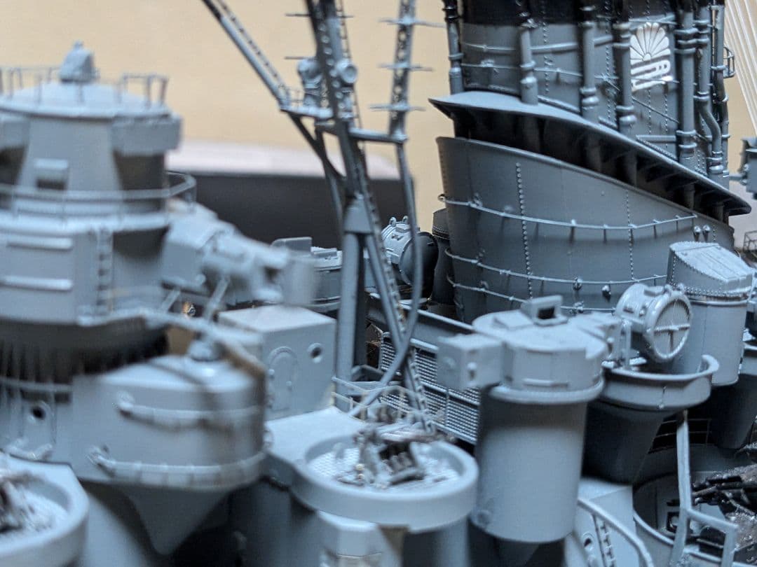 戦艦大和モノクローム1/200　完成品　アクリルケース付き