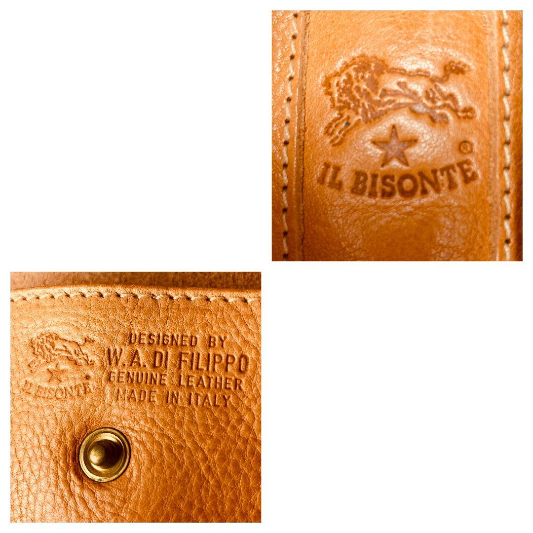 【美しいヌメ革】IL BISONTE　ショルダーバッグ　本革　バイソン　斜め掛け