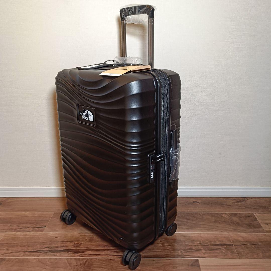 THE NORTH FACE ブラック キャリーケース 波状デザイン 収納多数