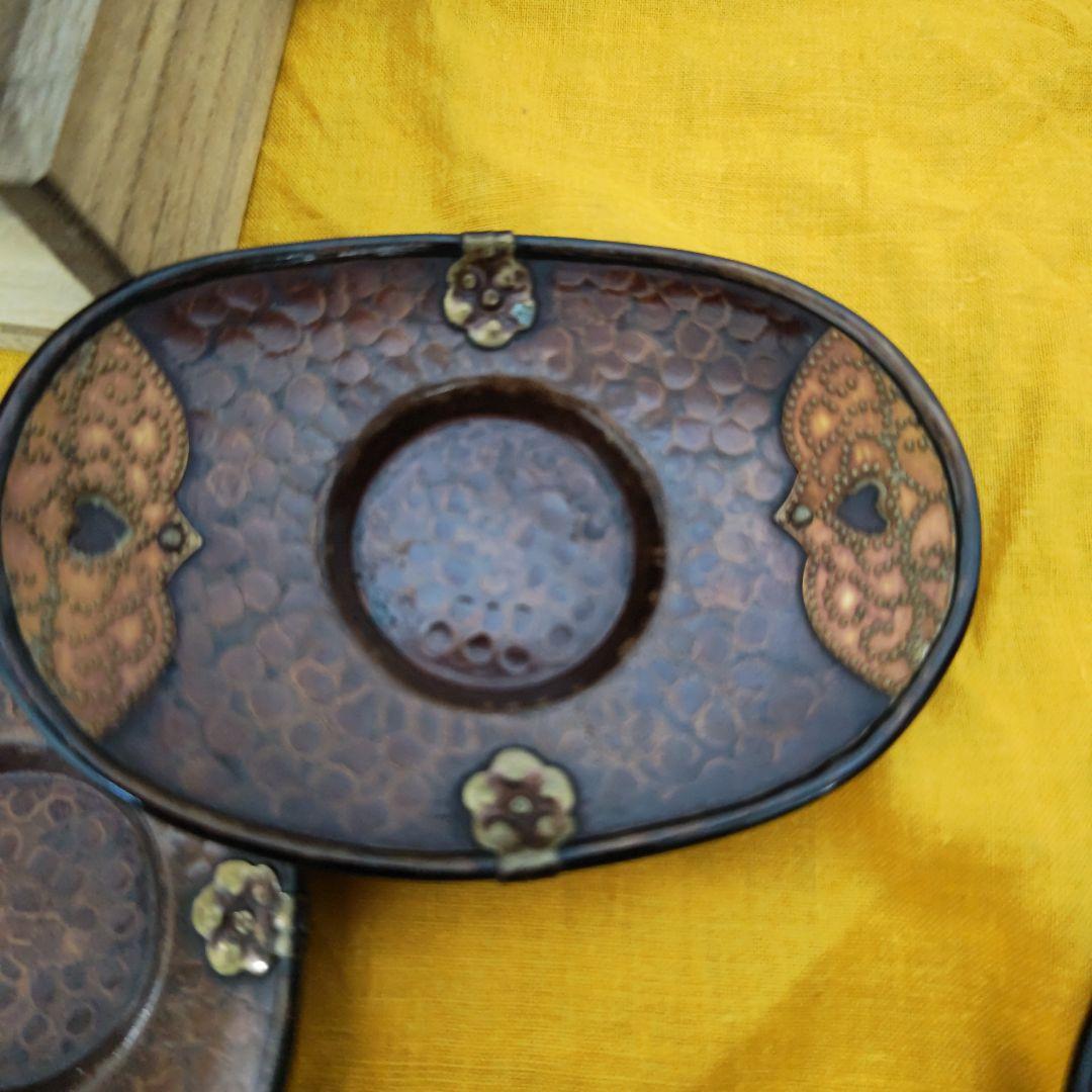 煎茶道具 銅製茶托