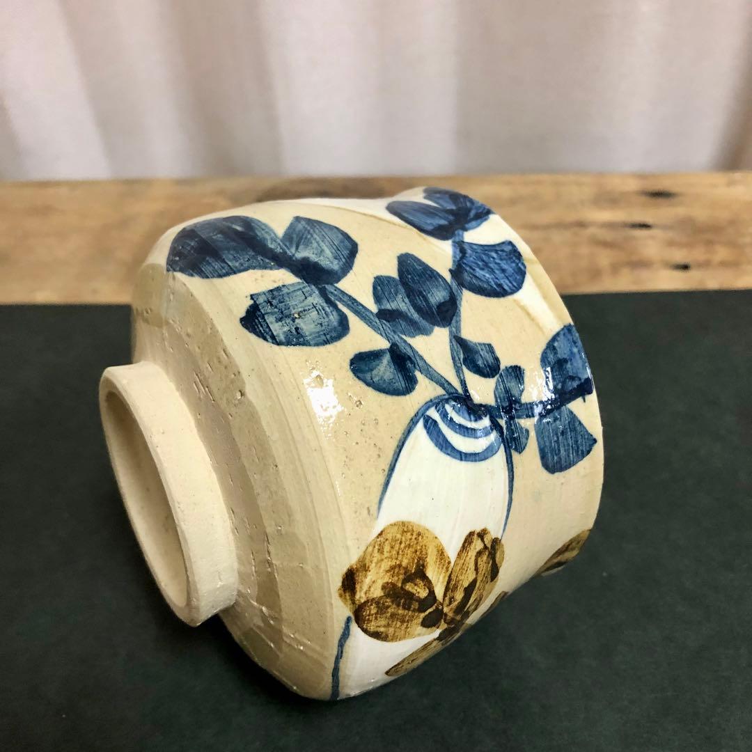 土屋雲善作 布志名焼 大根絵茶碗 共箱 茶道具