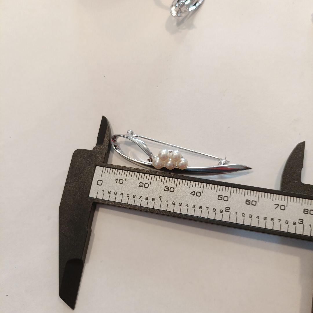 ミキモト　パール　ブローチ ベビーパール　大振り　SV
