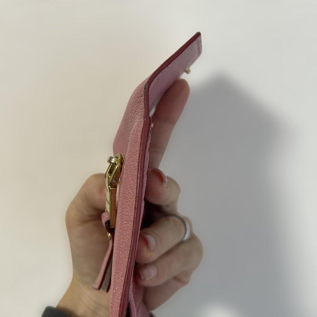 miu miu ピンク 三つ折りレター財布