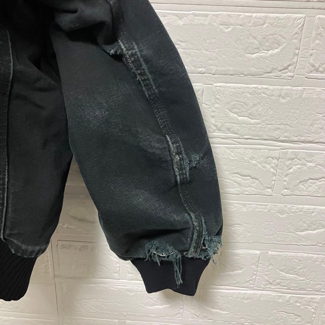 ●H14【US輸入】【ボロ】カーハート アクティブジャケット ブラック【2XL】