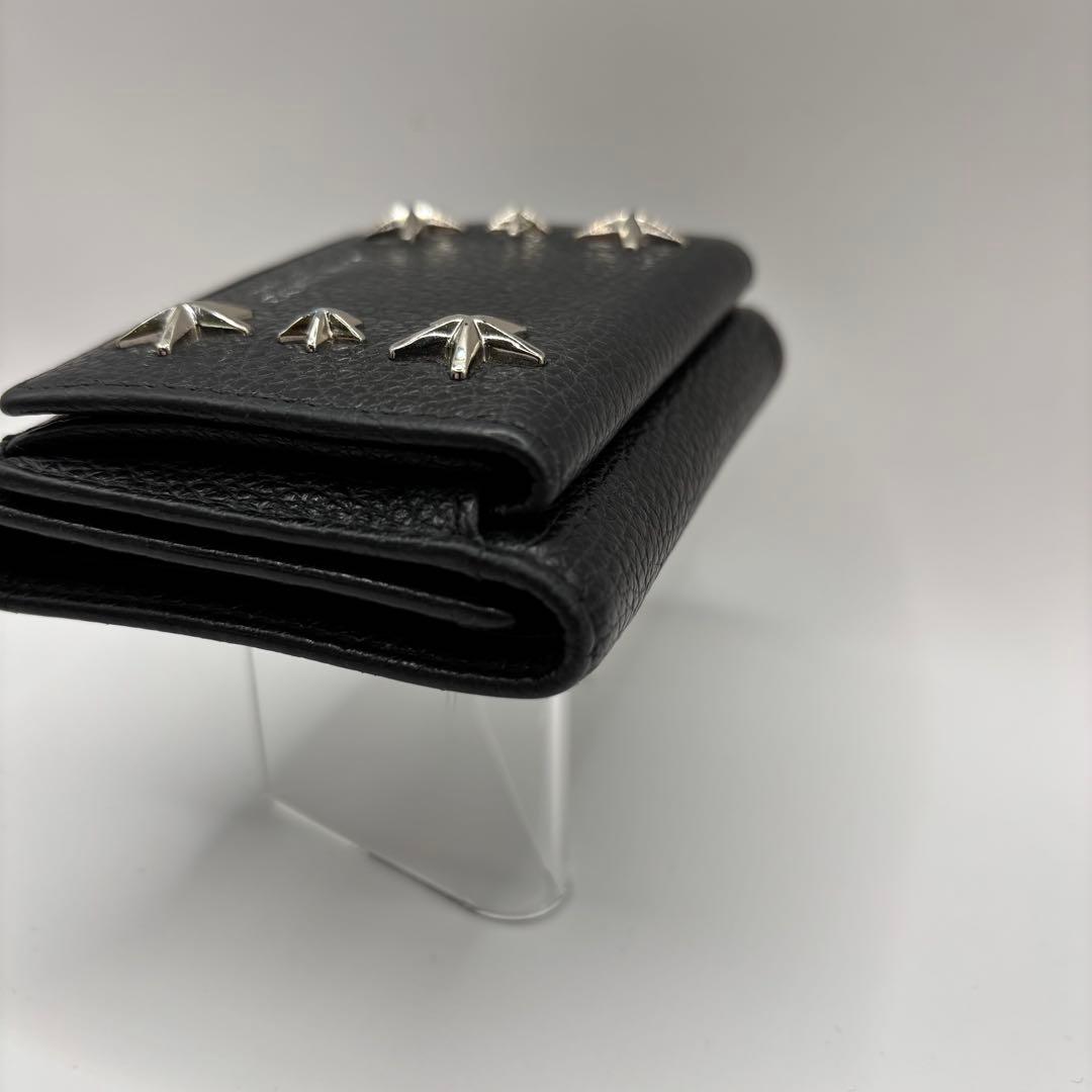 jimmy choo 三つ折り財布　ブラック　スタッズ　ニモ　コンパク　財布