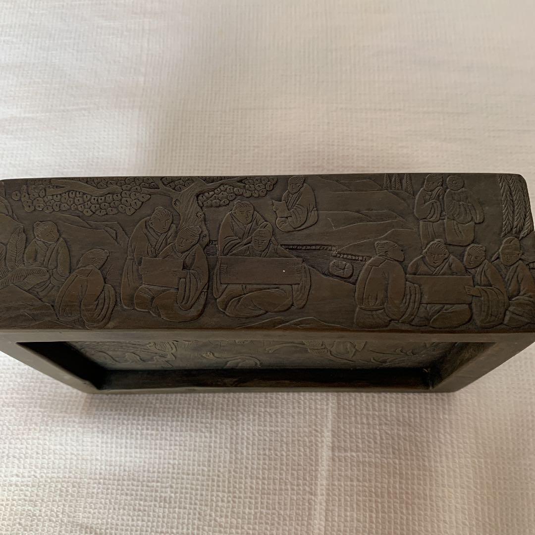 中国澄泥硯（ちょうでいけん）書道具　水墨画・仮名・細字・写経等に