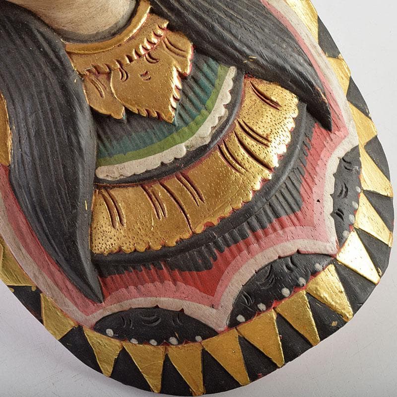 バリ島　インドネシア　彩色木彫　面　マスク　3点まとめて　N　R9428B