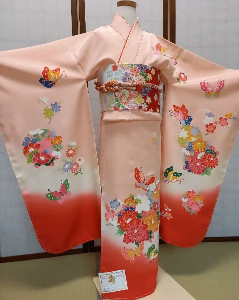 七五三　七才女物　正絹着物，長襦袢仕立て上がり　新品未使用品