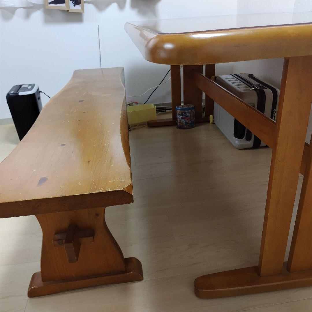 美品⭐3点セット✨木製ダイニングテーブルとベンチセットとダイニングチェア1つ