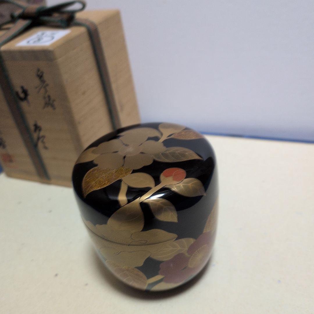 中棗、寒椿蒔絵、梨地朱金入、ふく8番