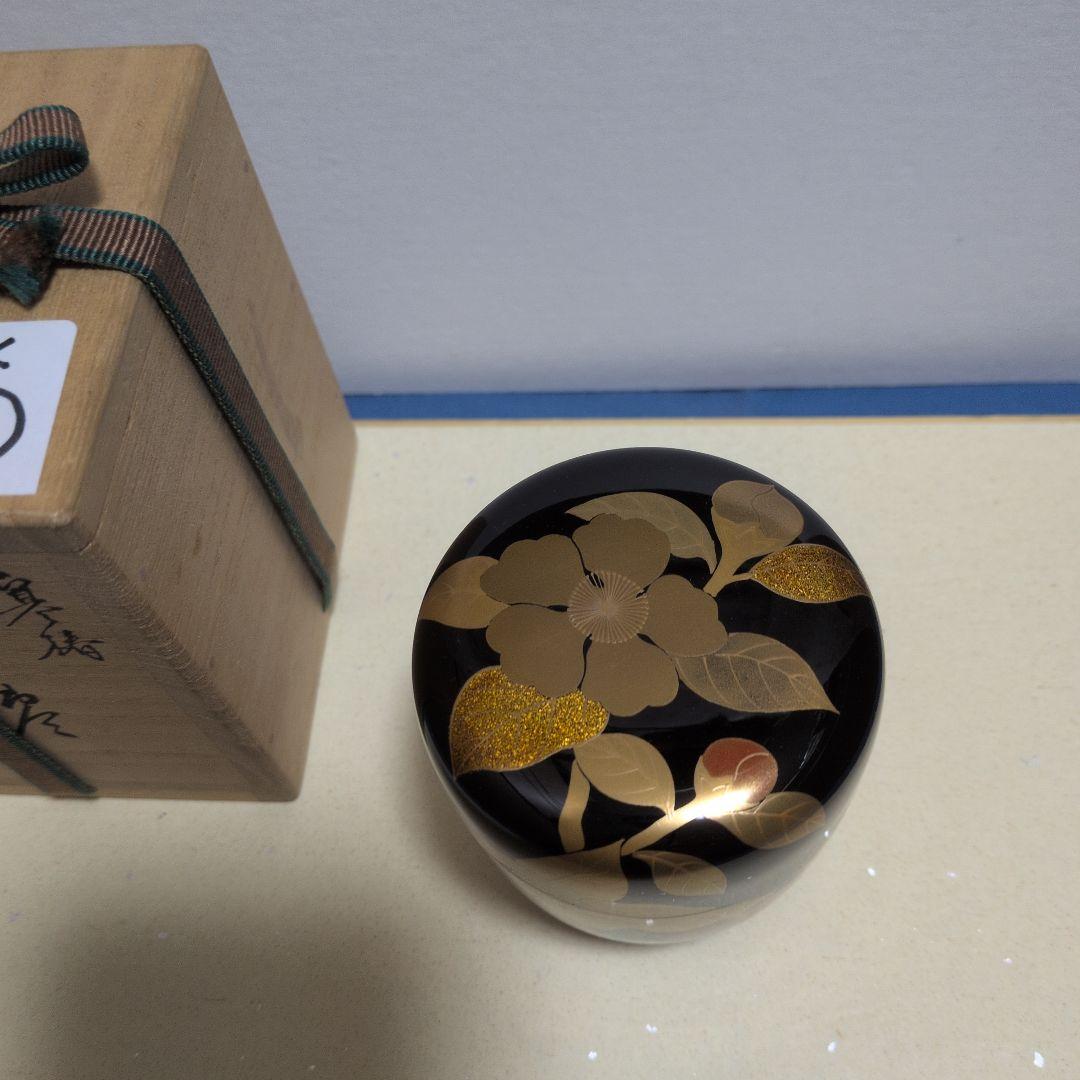 中棗、寒椿蒔絵、梨地朱金入、ふく8番