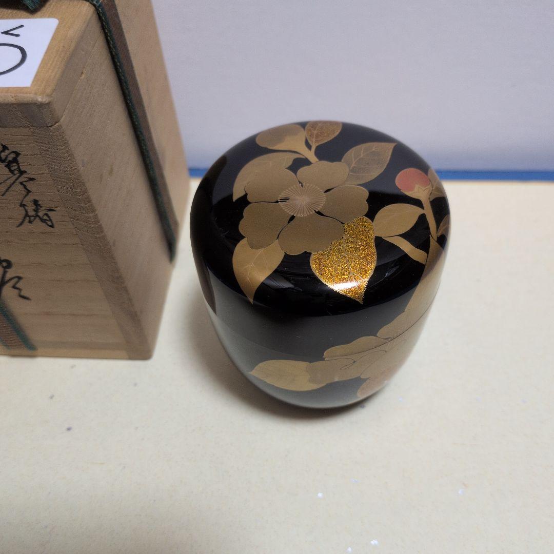 中棗、寒椿蒔絵、梨地朱金入、ふく8番