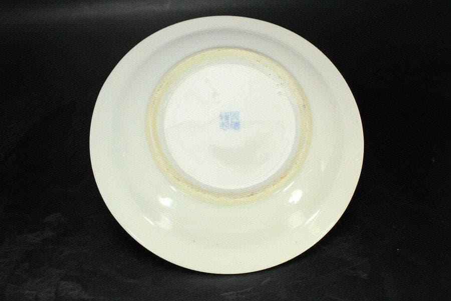 中国美術 青花 纏枝蓮花紋 花盆 盆盤 景徳鎮製 款 N813