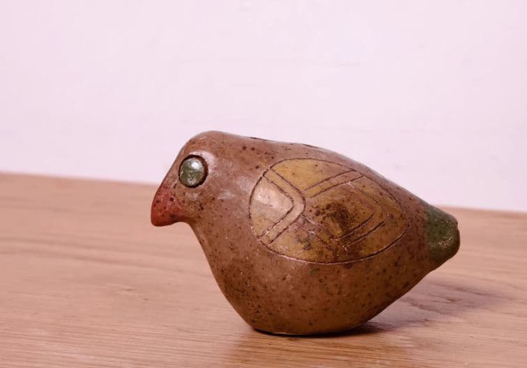 石製 鳥型オブジェ 音出し穴あり