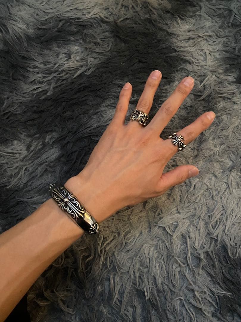 シルバー クロスバングル