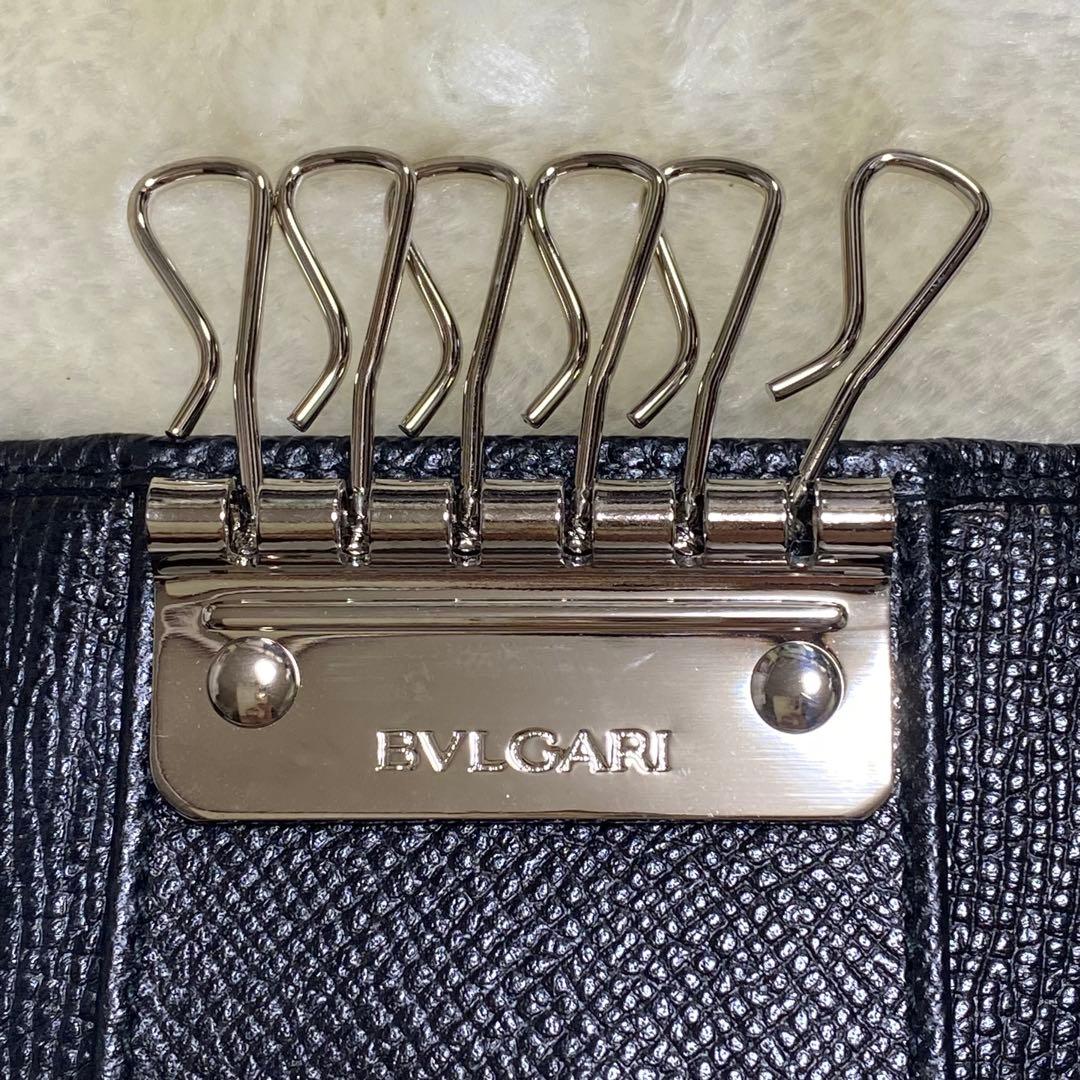 付属品完備❗️新品未使用✨ブルガリ6連キーケース　ビーゼロワン　黒ブラック　レザー