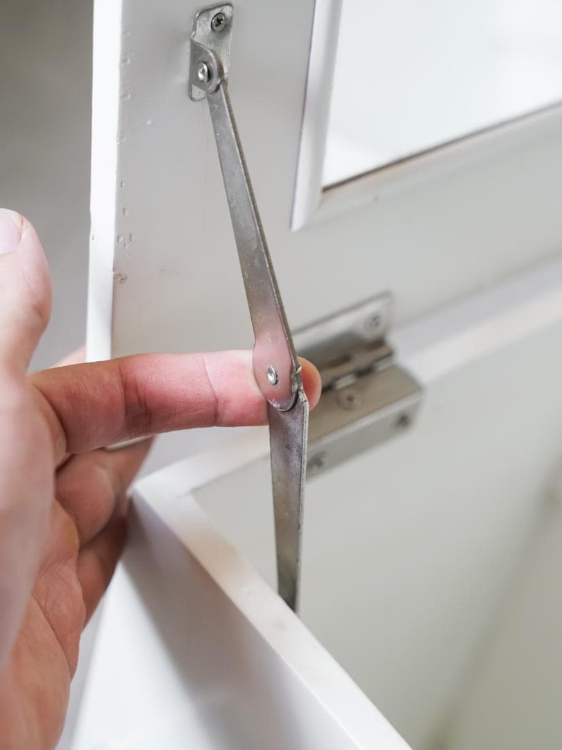 vintage サイドテーブル ミラー付きワゴン/収納 ミニマル