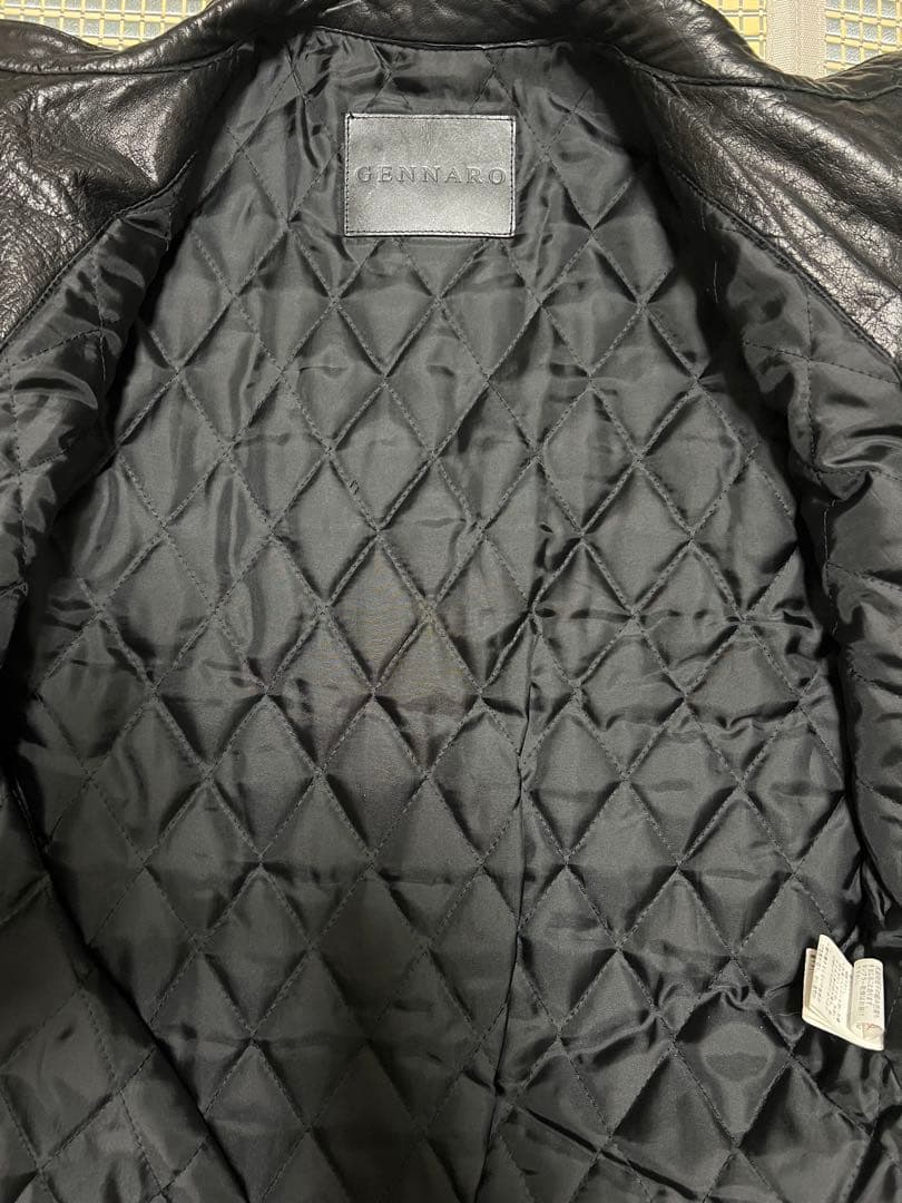 ★安い★本革★牛革★美品★シングルライダース★革ジャン★黒★Ｍ★レザー