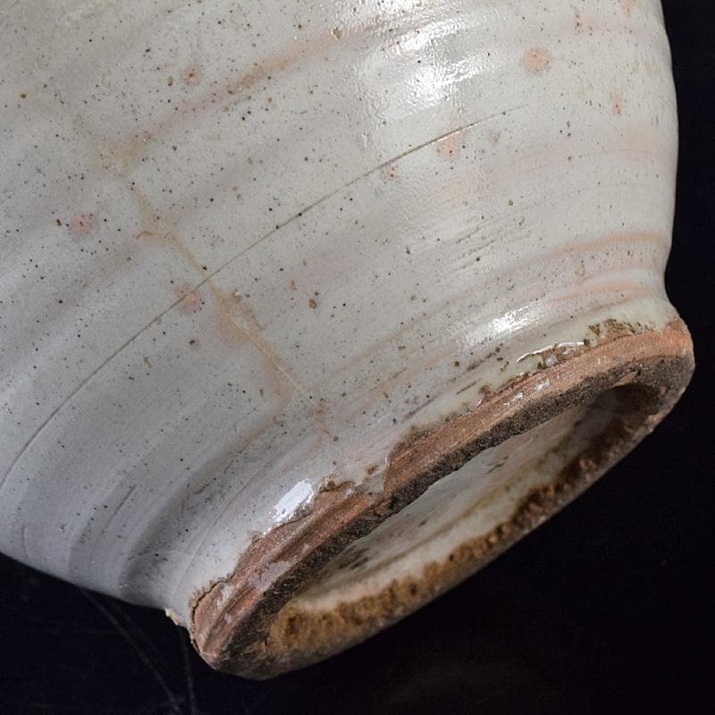 朝鮮美術　李朝　高麗白磁　染付　花文　碗口瓶　C　R8418