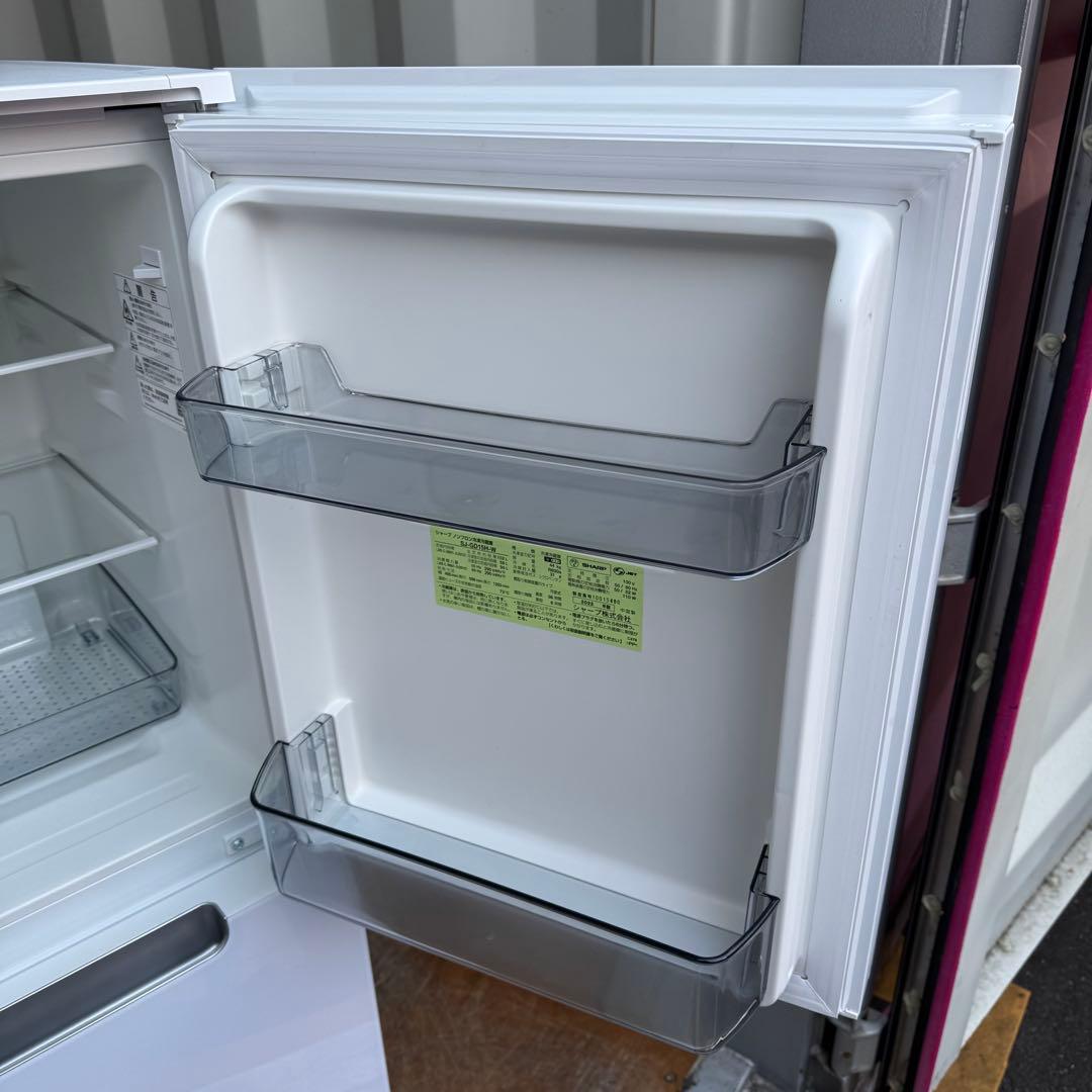 C7102★2022年製美品★シャープ　冷蔵庫　ガラス扉　右.左開き　洗濯機