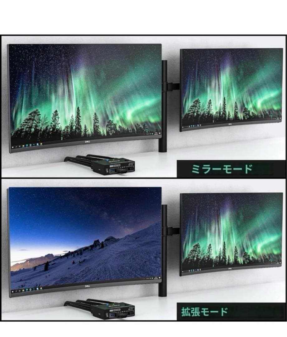 ✨即購入ok✨デュアルモニター HDMI KVM 切替器 4K@60Hz