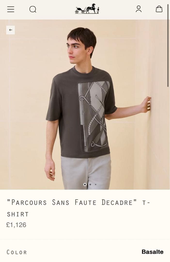 エルメス　メンズ　半袖　Tシャツ　完璧なコース　シルク　コットン　カシミヤ　新品