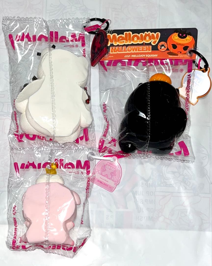mellojoy メロジョイ ロゴ入袋 夜の古城 ハロウィン猫 アニマル ブタ