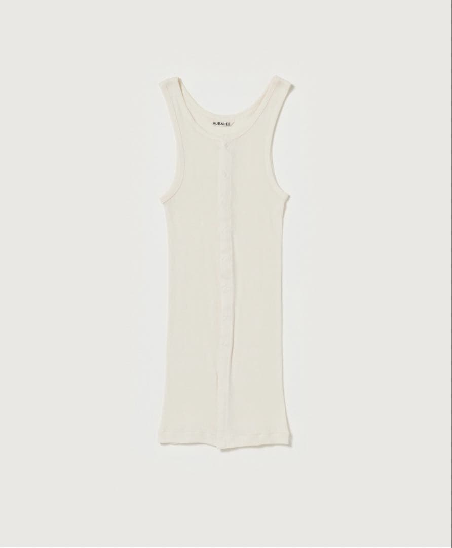 トップス AURALEE ORGANIC SOFT RIB TANK