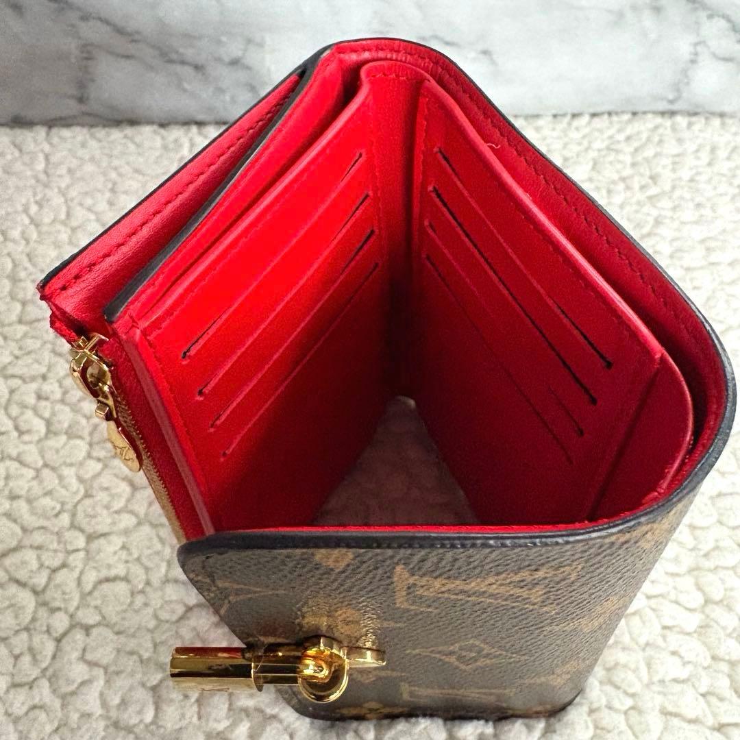 美品 ルイヴィトン ポルトフォイユ フラワー コンパクト 三つ折り財布