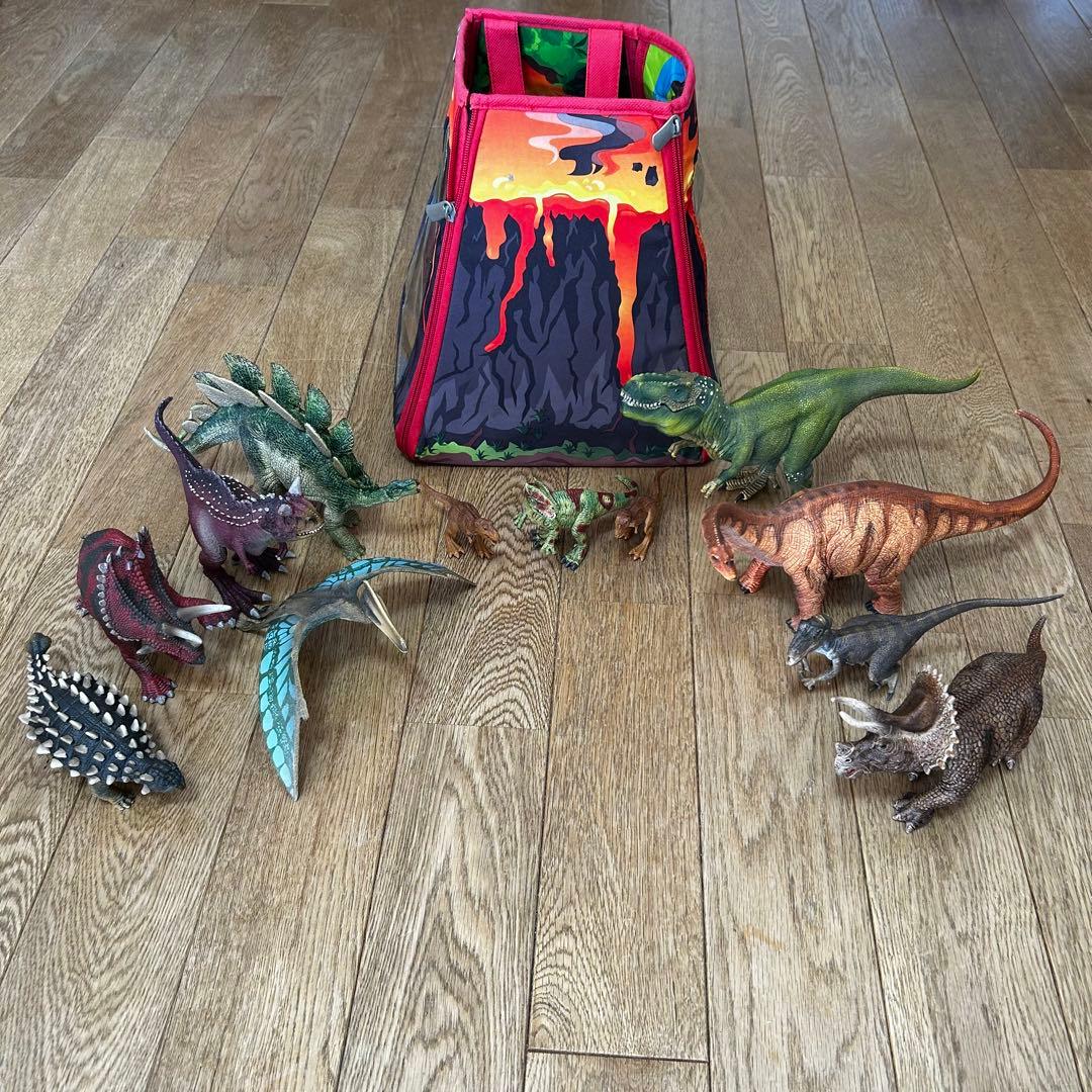 シュライヒ 恐竜火山プレイマットセット　恐竜12体まとめ売り