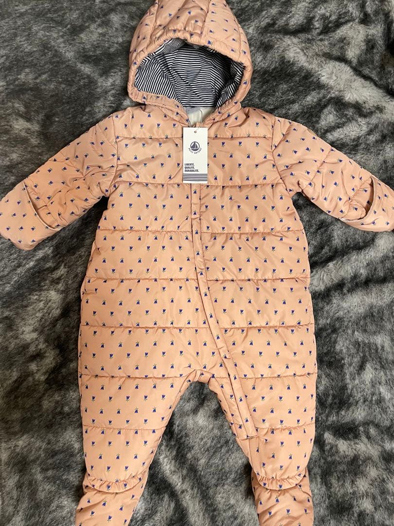 PETIT BATEAU 花柄ダウンコート 12m74cm