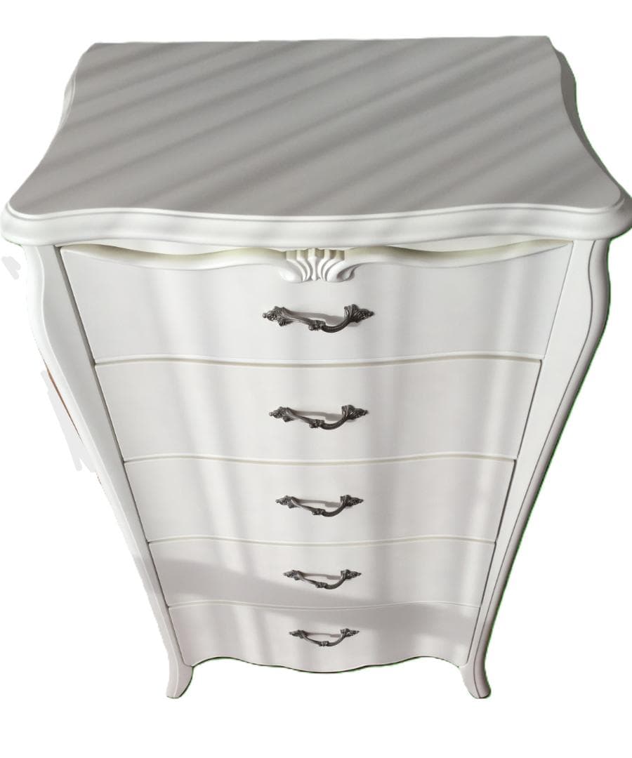 【本日までの出品】ホワイトチェスト５段／東海家具