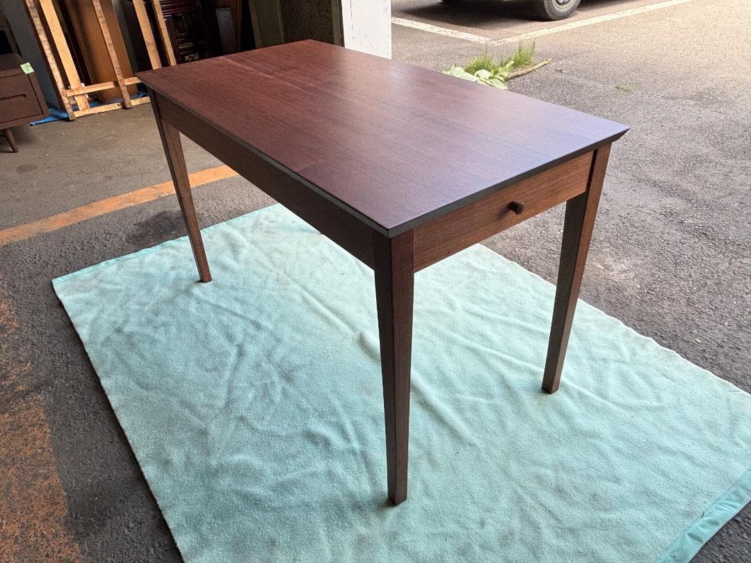 手渡し可 高級家具 旭川家具 北匠工房 チュラン デスク ブラウン 美品