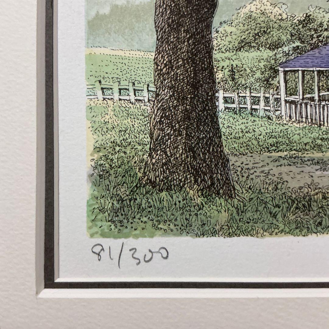 織田義郎 草原の家 Green Field Ⅱ アメリカ 絵画 版画 リトグラフ