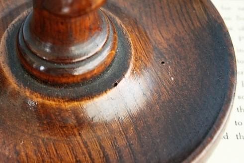 品番　a-0291 燭台　アンティーク　ろうそく立　照明　灯り　木製