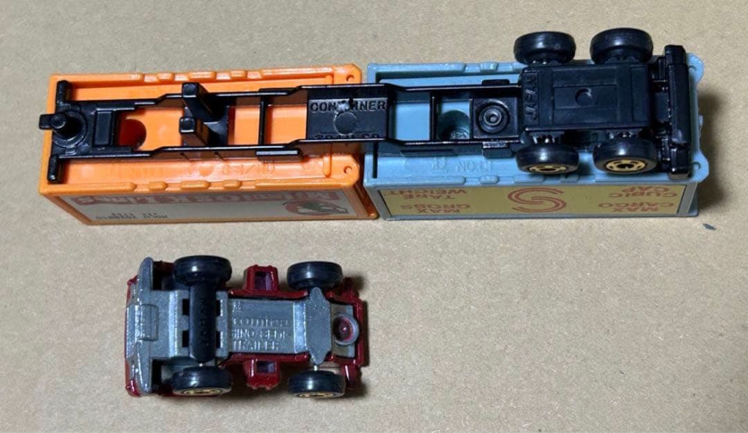 日本製 ロングトミカ L1 日野セミトレーラー 海上コンテナ運搬車