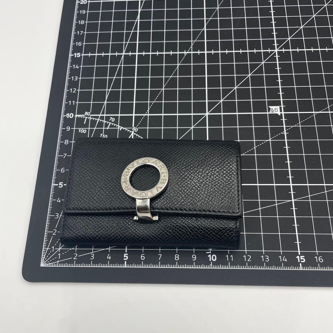極美品　ブルガリ　6連　キーケース　レザー　黒　正規品
