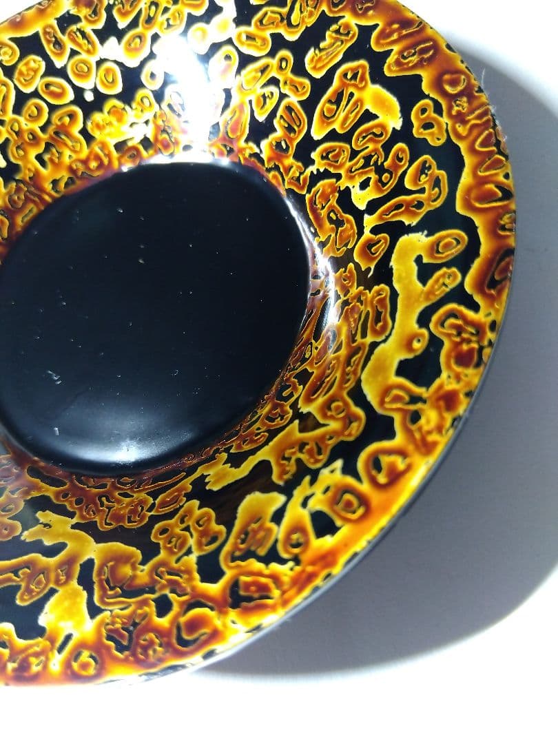 昭和レトロ　5個　会津塗　金虫喰塗　国産漆器　折笠漆器店　約9×2㎝