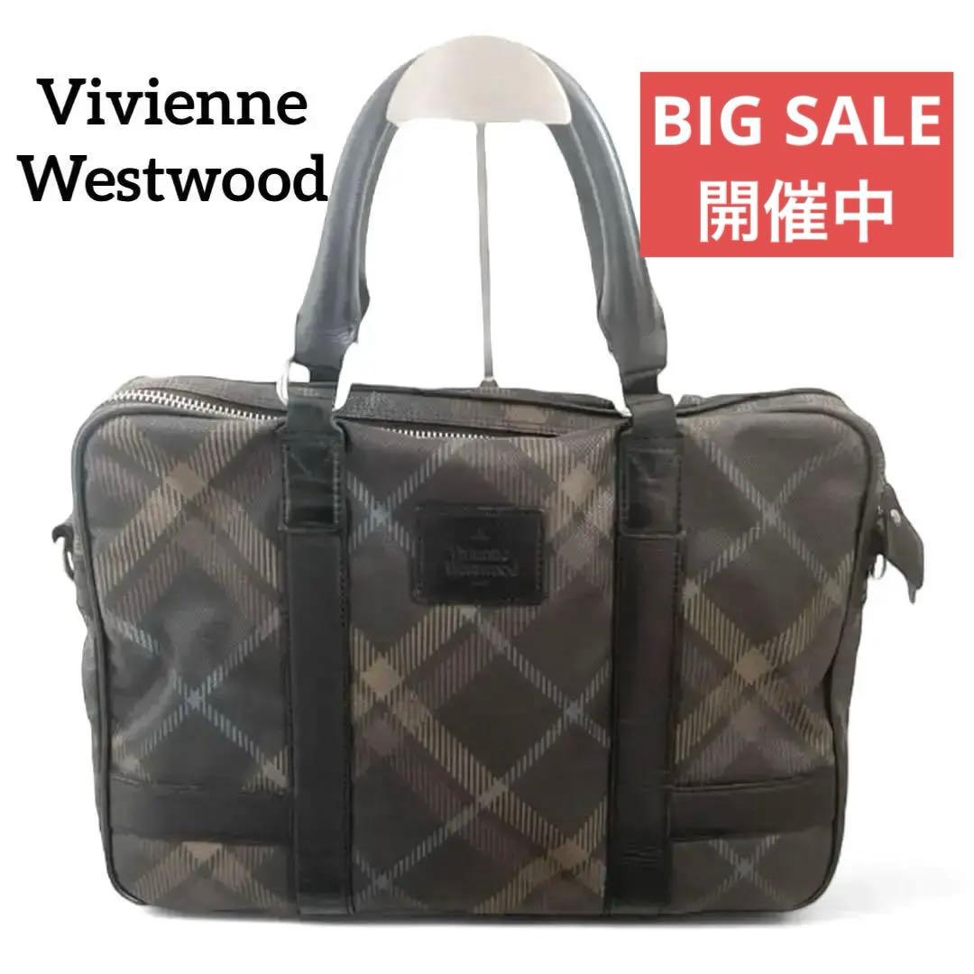 《極美品》ヴィヴィアンウエストウッド ブリーフケース 2way チェック PVC