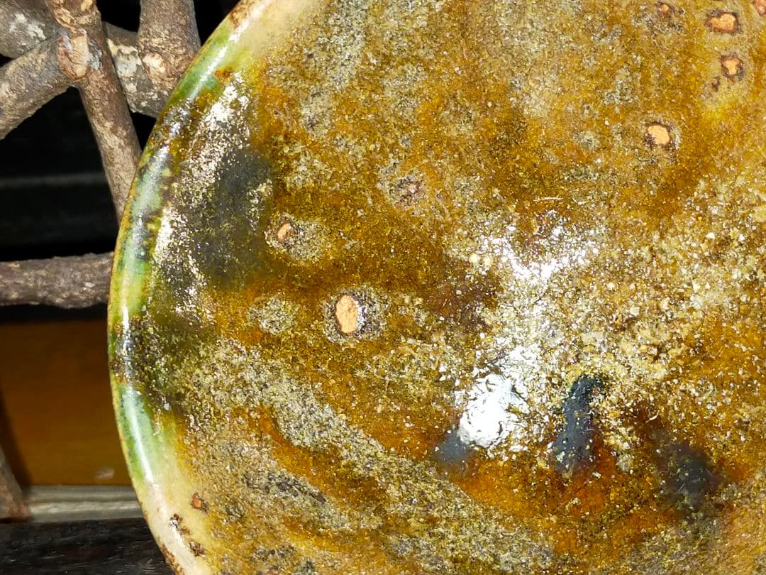 ♥美濃焼　小さな　黄瀬戸　茶碗　茶道具　骨董　古玩