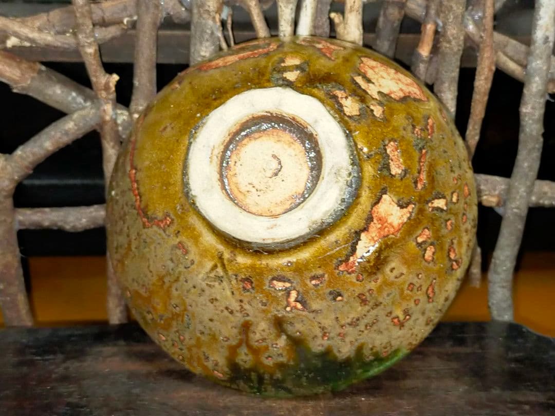 ♥美濃焼　小さな　黄瀬戸　茶碗　茶道具　骨董　古玩