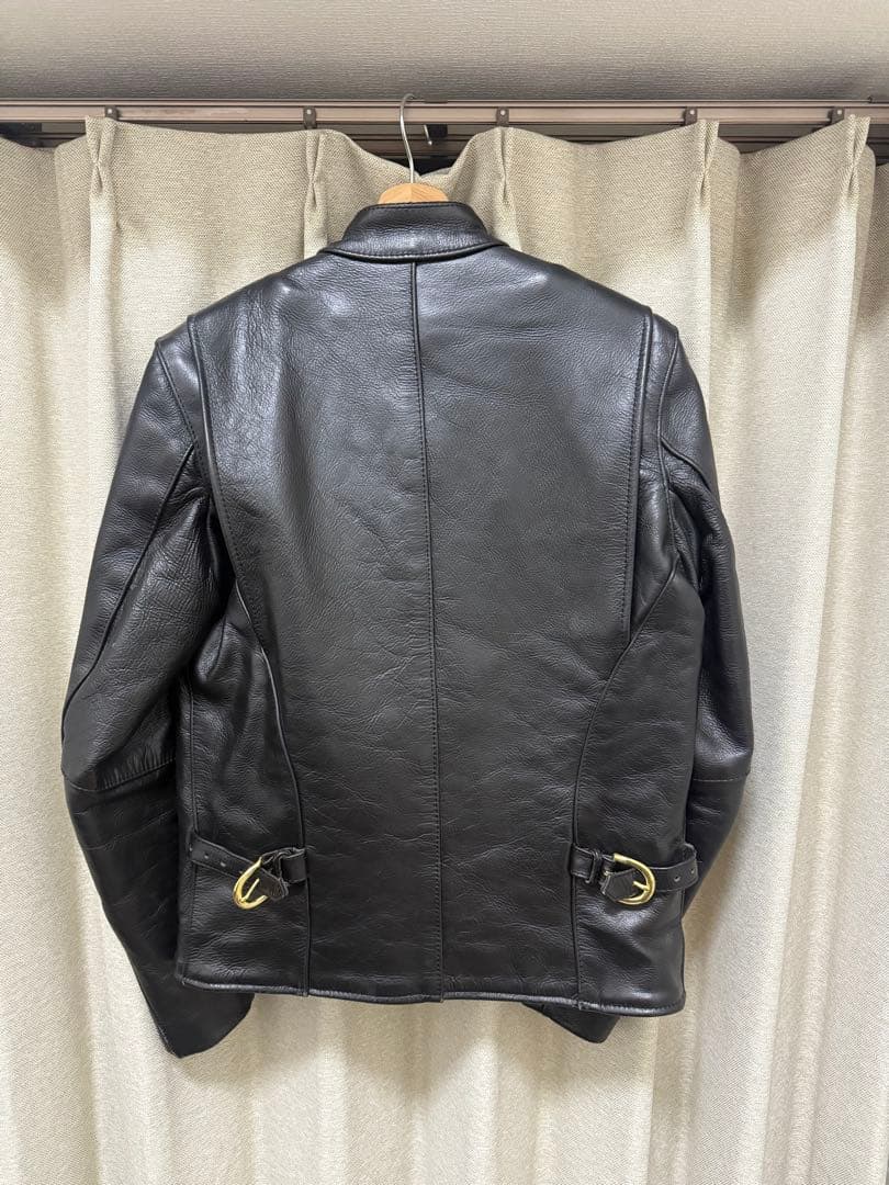 vanson ブラック シングルライダースジャケット 36