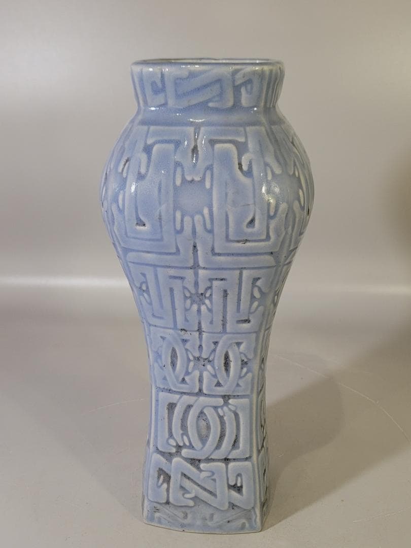 中国 饕餮紋 青釉瓶 DT753