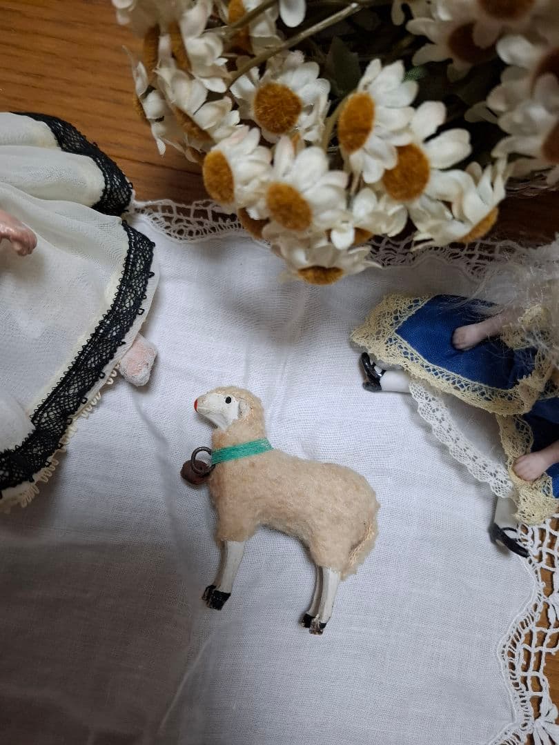 アンティークビスクドール★羊★ミニョネット★フランス人形★ジュモー★ドイツドール