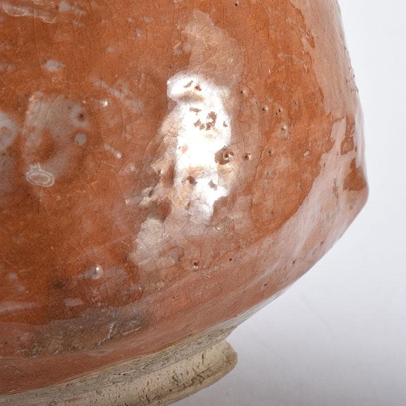 茶道具　楽吉左衛門作　赤楽茶碗 　銘「浮島」　玄々斎極め箱　M　R8275