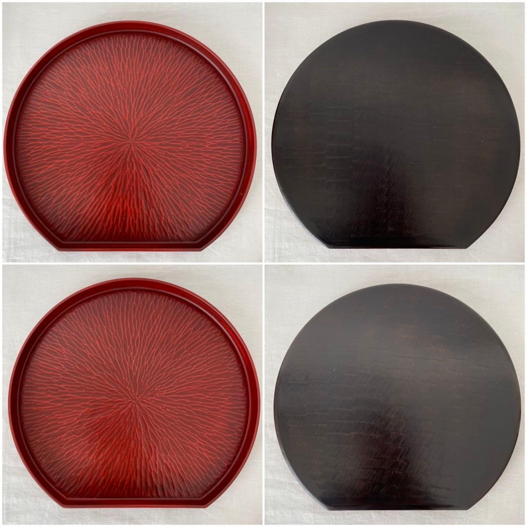 鎌倉彫 半月盆 5客セット