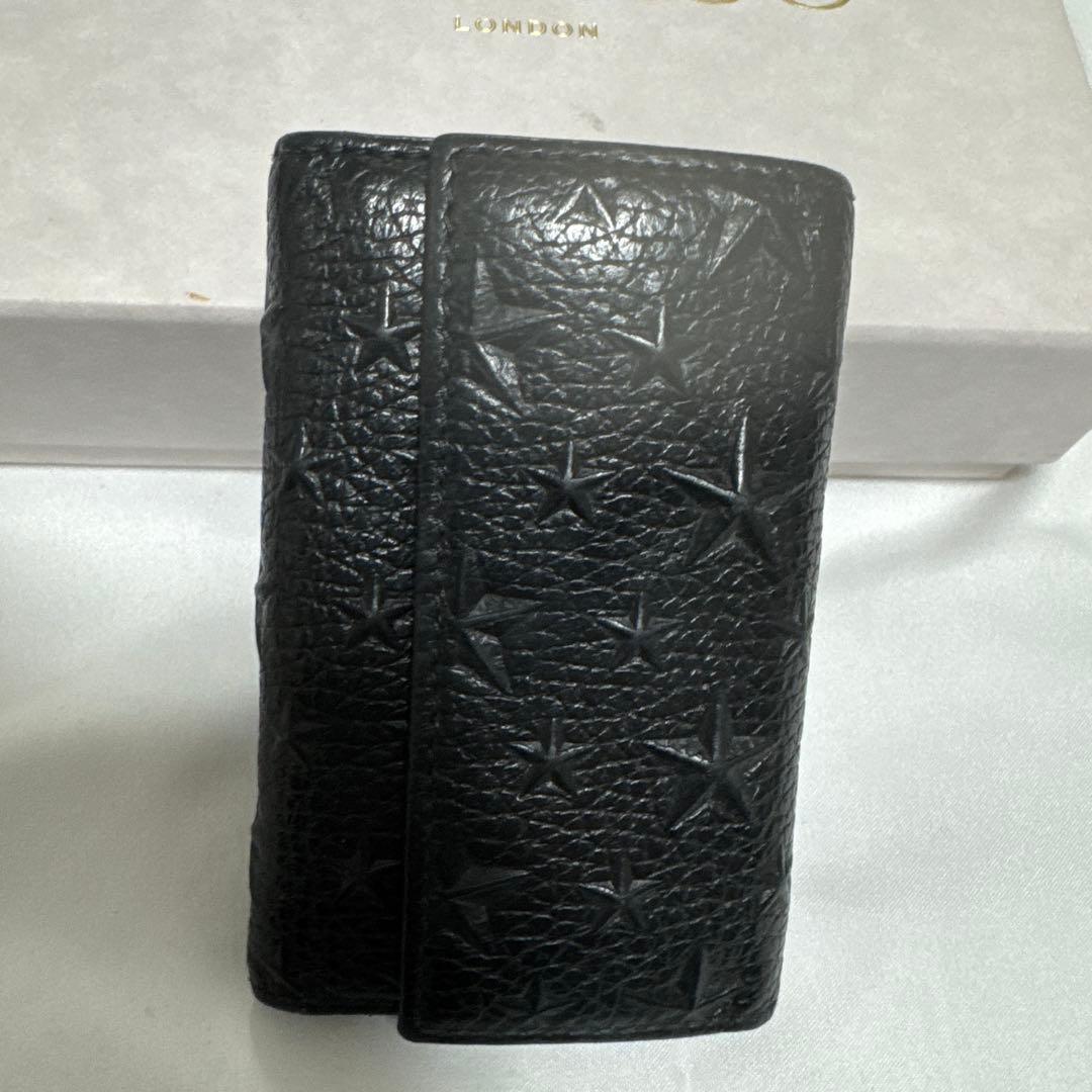 JIMMY CHOO ブラック レザー キーケース